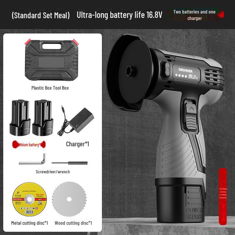 16.8V Mini Angle Grinder: Compact, Rechargeable, Multi-Function Lithium Battery Cutting Tool