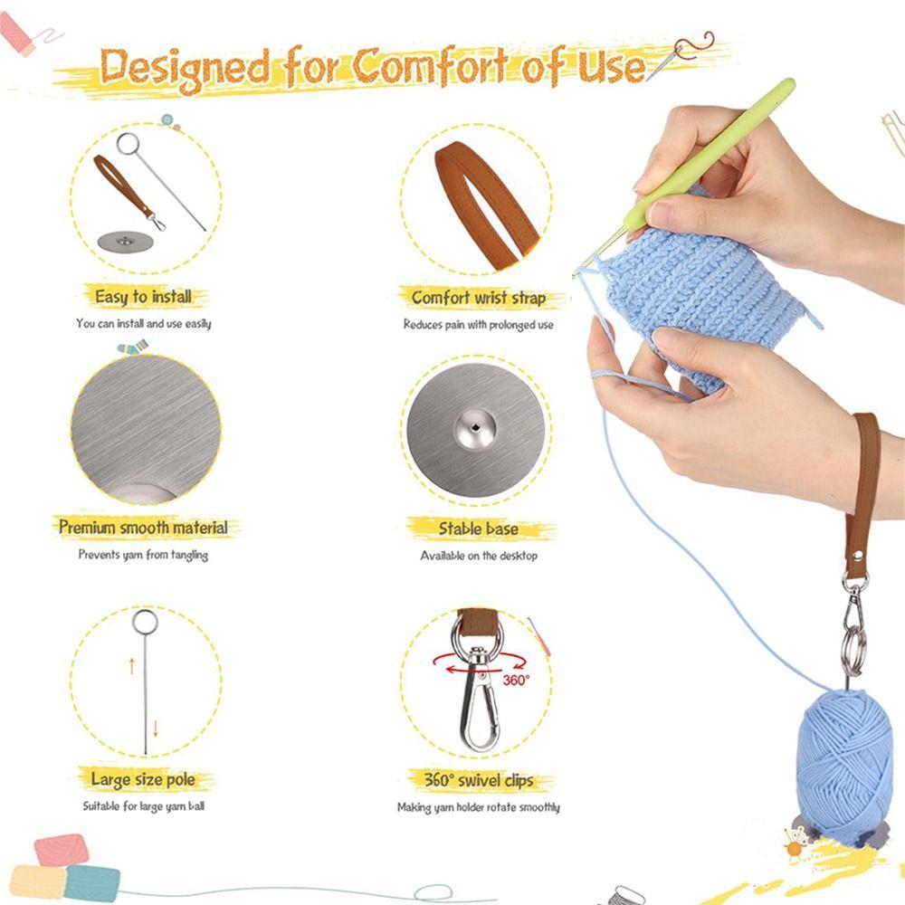 Creative Wrist Yarn Spinner Reusable Yarn Dispenser Stand Mini Yarn Spinner  Sewing Supplies