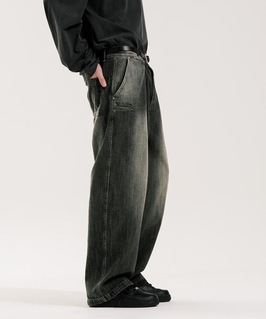 EZKATON Wear Washed Denim Pants Deep Grey Kmlp6861