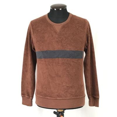 R.NEWBOLD Velour Sweatshirt Long Sleeve Brown Size S(USED)