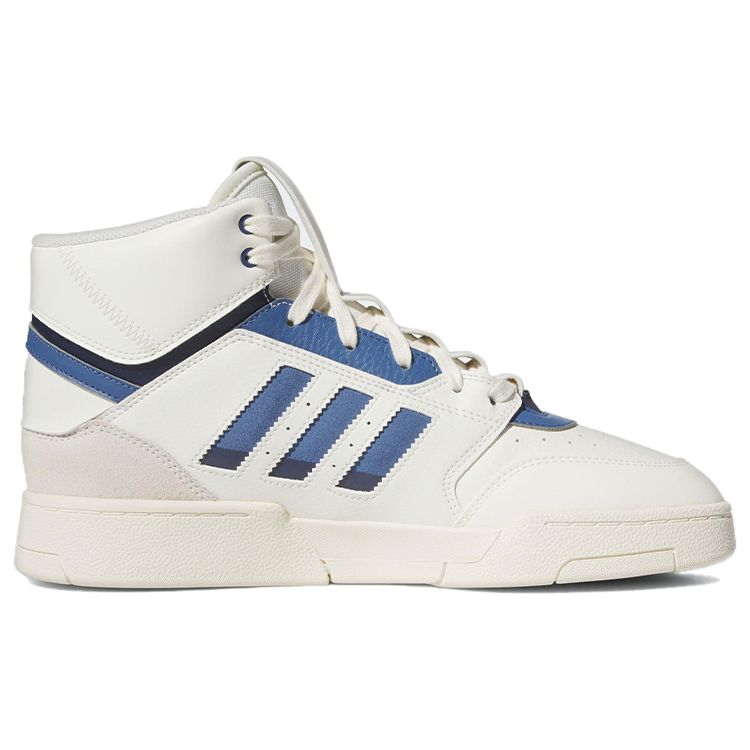 Adidas Originals Drop Step Series Trendy Comfortable Non-Slip High-Top Skate Shoes Unisex Skate Shoes White Blue IF2674