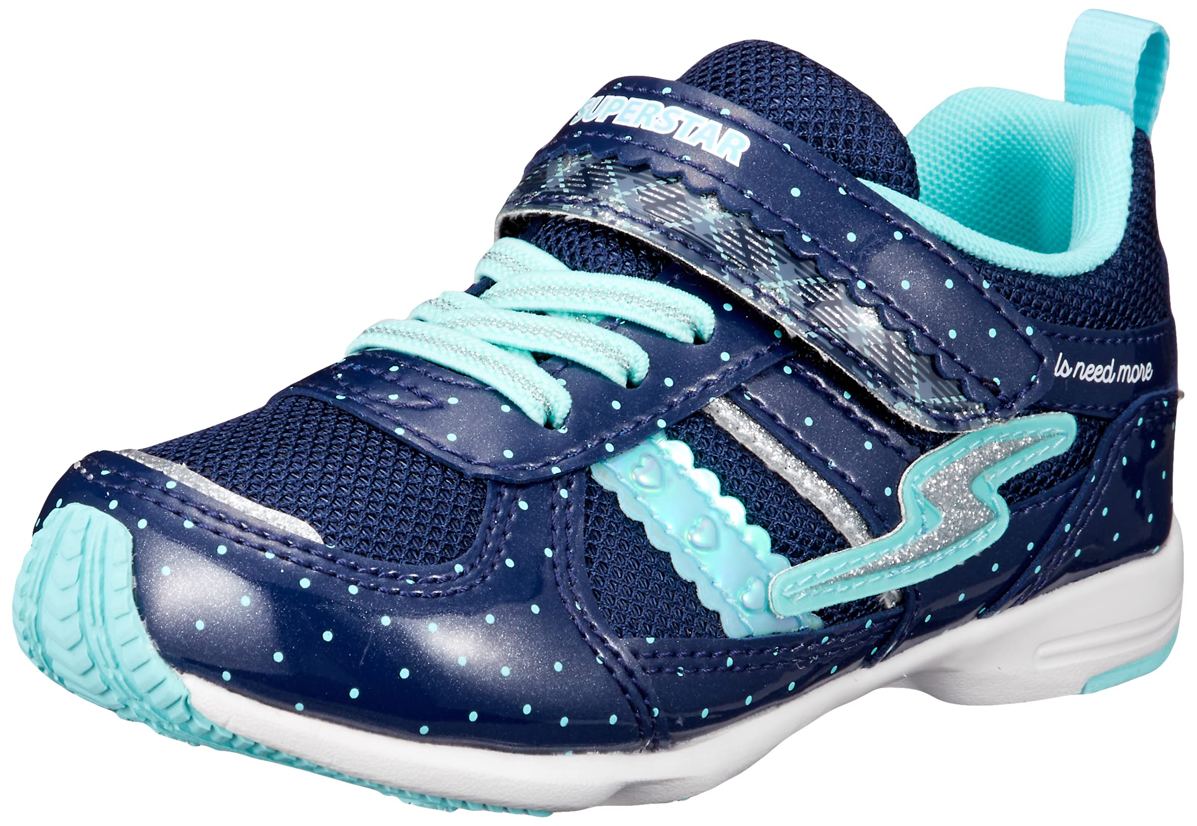

athletic 2E [Superstar] Sneakers, shoes, girls, 16-23cm, 0.5cm available, kids, SS, K1063, navy, 21.5 cm,