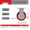 Heavy-Duty Silent Polyurethane Swivel Caster with Directional Brake and High Load Capacity