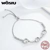 WOSTU Top Sale Brand Luxury 100% 925 Sterling Silver Samsara Eye Bracelet