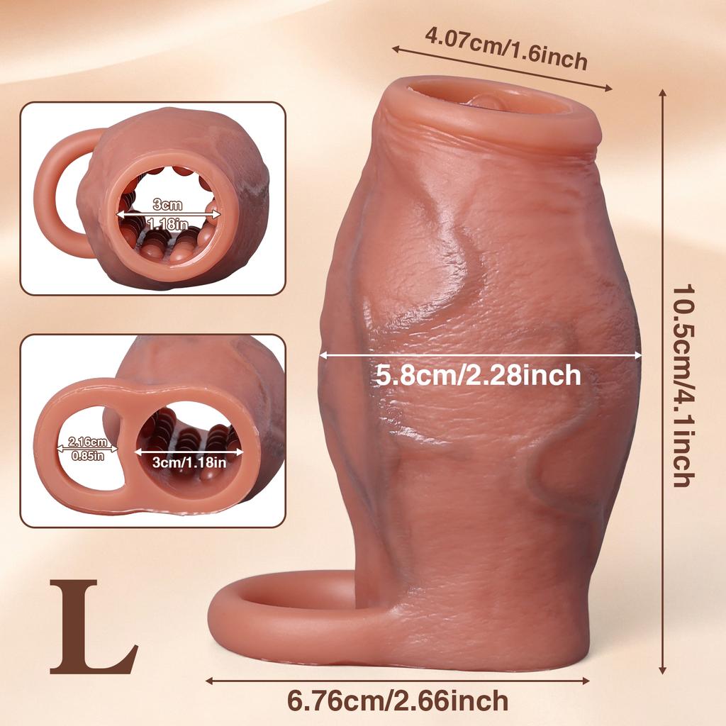 Verdicken Cock Sleeve Lock Sperma Penisring Erwachsene Männer Sexspielzeug Vergrößert Weiches Silikon Dildo Penis Hülse Vergrößerung Sexspielzeug Männlich