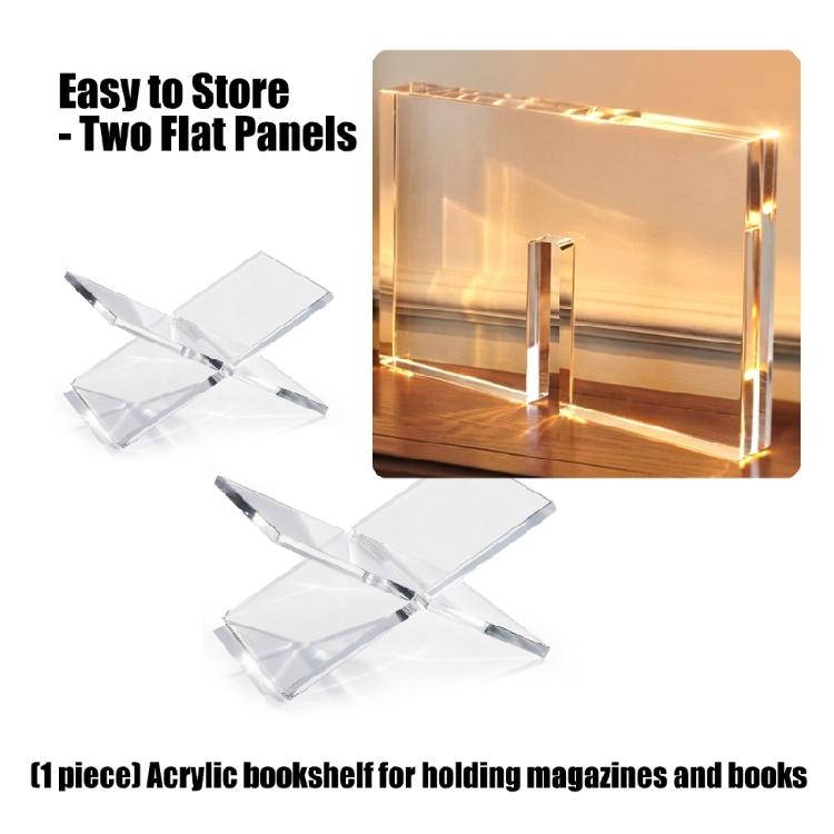 Minimalist Acrylic Book Rest For Desk Or Kitchen Holds Thick Volumes And Magazines Effortlessly
