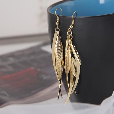 E783 Earrings, Creative Alloy Leaf Earrings, Earrings