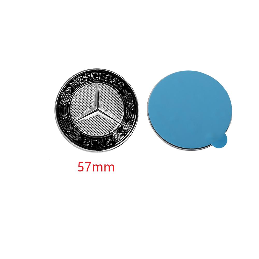 EAJNN1 For Mercedes Benz A B C E R G S GGLA W140 W168 W169 W176 W177 GLS GLB 57mm ABS Aluminum Car Front Hood Badge Decoration Stickers