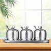 Beifu 304 Stainless Steel European Style 3-Compartment Seasoning Jar Set