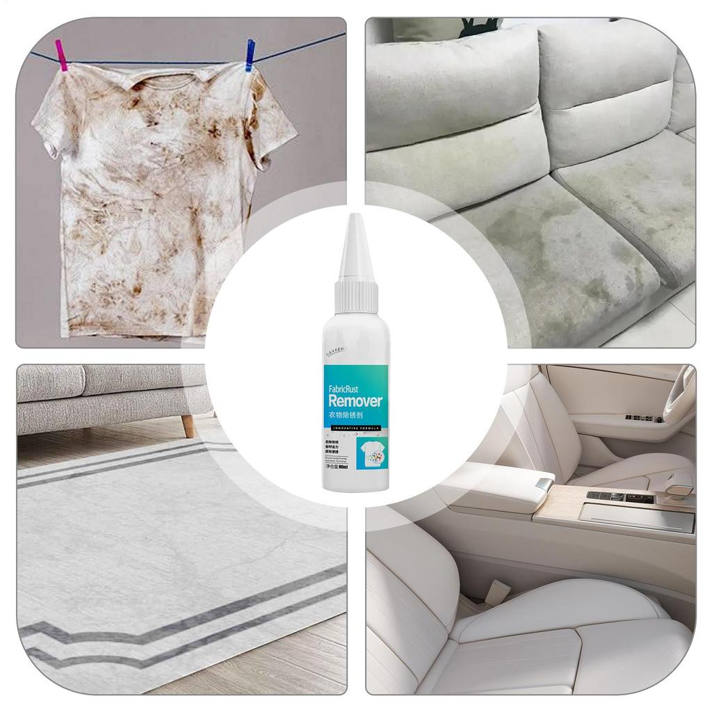 1pc Fabric Rust Remover 80ml Garment Stubborn Stain Cleaner Quick And Easy Dirt Removal Clothing Cleansing Agent For Copper Rust