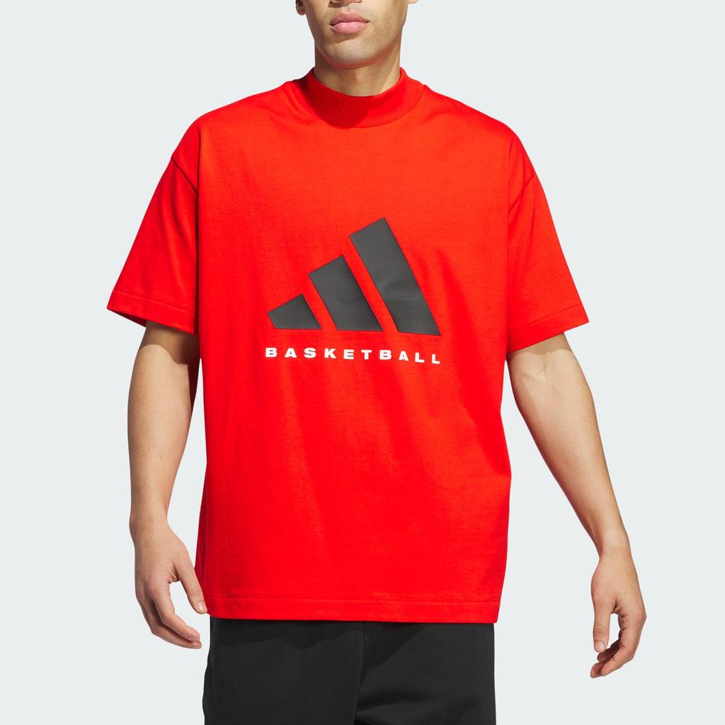 Adidas Basketball FW24 The 2025 Collection Chapter 01 Logo Design Comfortable Sports Short Sleeve T-Shirt Unisex Tops Red JE3763