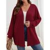 JPNTKY Women's Vintage Casual Solid Color Print Autumn Winter Long Sleeve Jackets & Coats