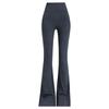 Women's Summer Denim Inspired Barbie Pants Wearing High Waisted Micro Flared Pants Waist Tightening and Hip Lifting New Women's Fitness Yoga Pants