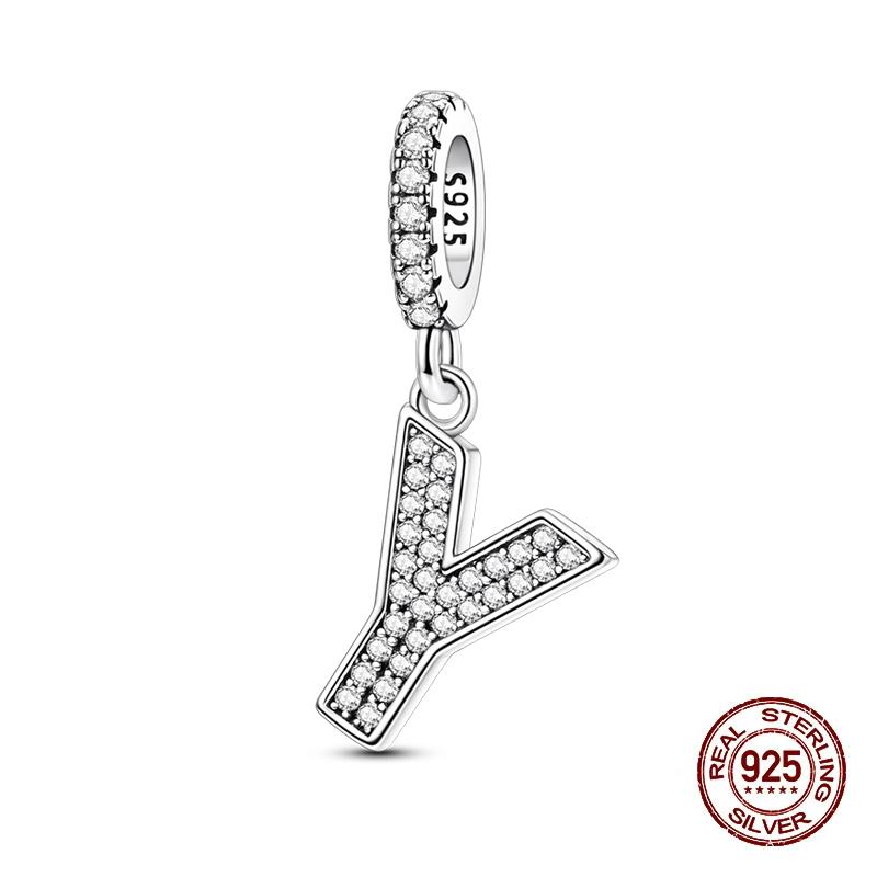 Classic Copper 26 Letters A-Z Alphabet Charms Beads Fit Original Bracelet Bangle Necklace Dangle Women Jewelry Gift