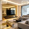 Adesivi Murali Specchio Metallico 3D di Lusso Autoadesivi Impermeabili Resistenti all'Olio Rimovibili Decorazione Murale di Sfondo per la Casa