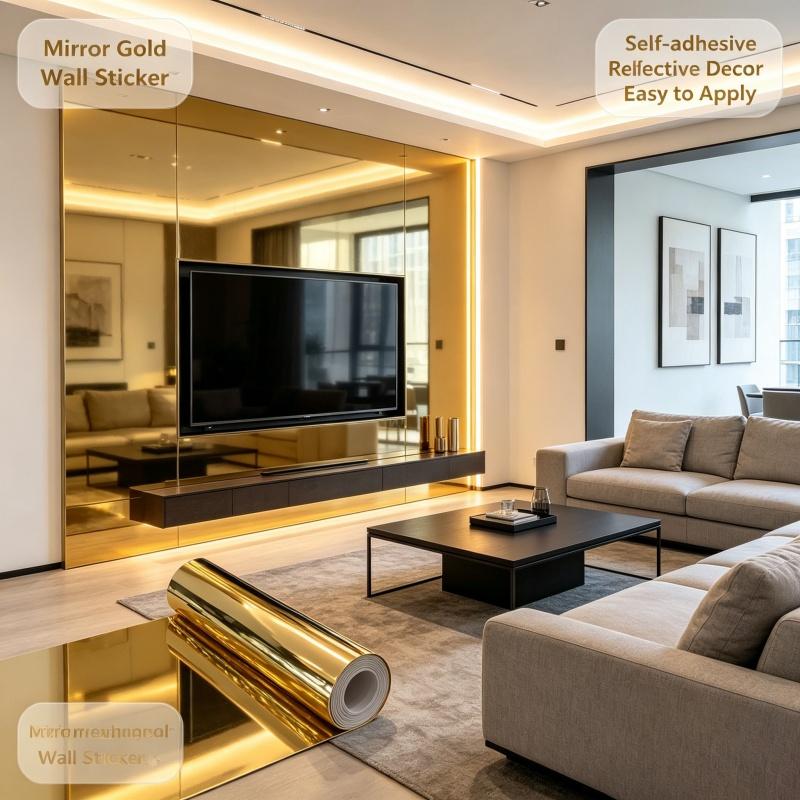 Adesivi Murali Specchio Metallico 3D di Lusso Autoadesivi Impermeabili Resistenti all'Olio Rimovibili Decorazione Murale di Sfondo per la Casa