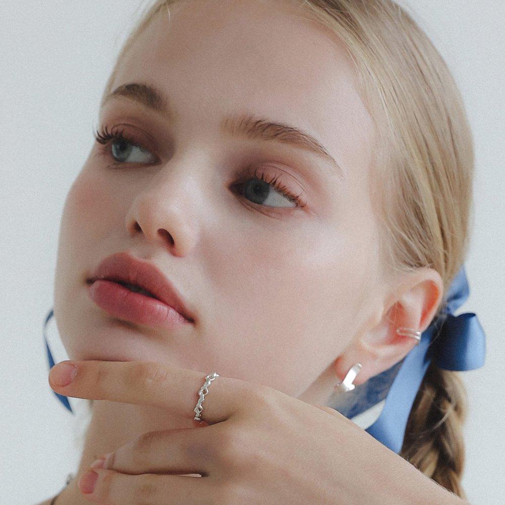 J.Lauren Open Heart Silver Ear Cuff M03941