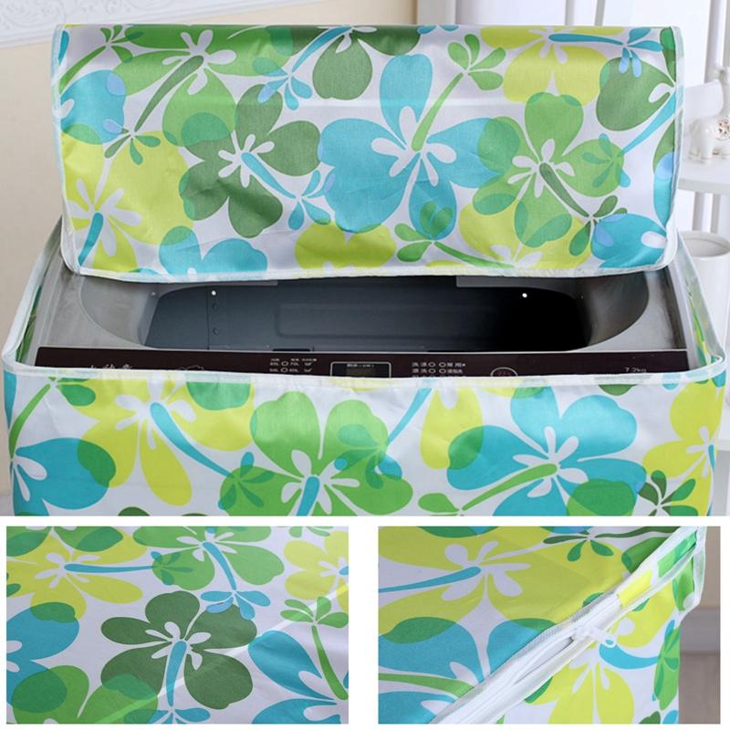 Cartoon Waterproof Washing Machine Dryer Cover Sunscreen Passport Cover Coated Silver Protection Case Zippered Roller Dustproof