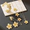 6Pcs Bohemian Style Necklace Earrings Bracelet Set Zinc Zinc Alloy Women Jewelry Suit Flower Jewelry Set  Gift