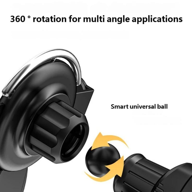 Car Phone Holder Car Air Vent Mount Holder for 4.7-6.7in Device Auto Clamping Phone Stand 360 Degree Rotating Bracket