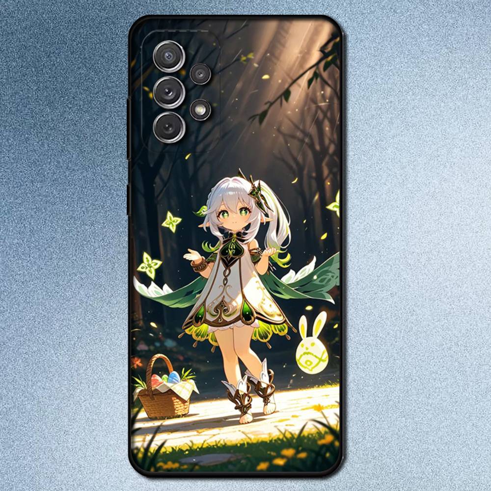 G-Genshin Impact Nahida Phone Case For Samsung S25,S24,S21,S22,S23,S30,Ultra,S20,Plus,Fe,Lite,Note,10,9,5G Black Cover