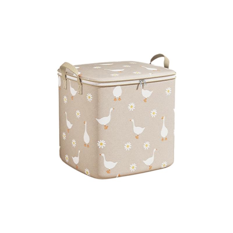 Oversized Clothes Organiser with Handle Reusable Nonwoven Fabric Seasonal Clothing Storage Container For Home Use