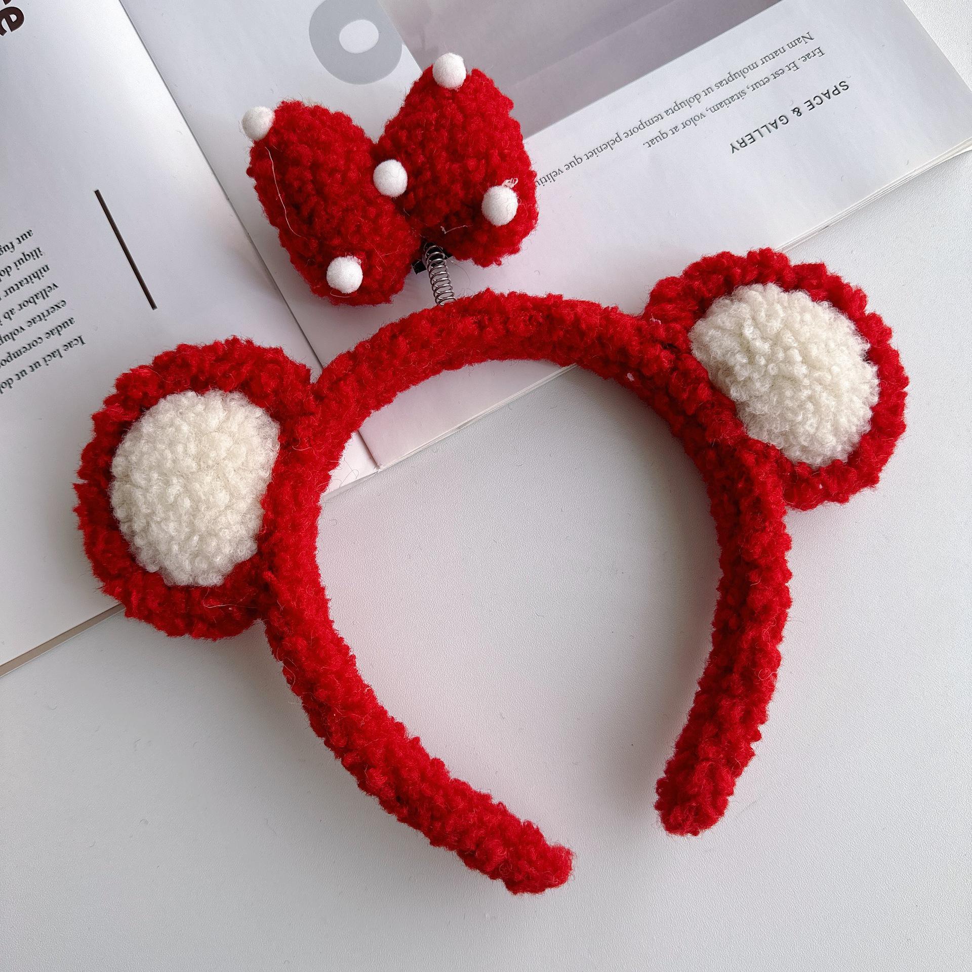 

Милые плюшевые повязки на голову с животными для женщин: Аксессуары для волос осень/зима для маски для лица и выхода в свет