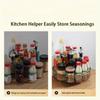 360°Rotating Storage Box Living Room Desktop Cosmetics Organizer Rack Transparent Tray Kitchen Spice Food Storage Shelf