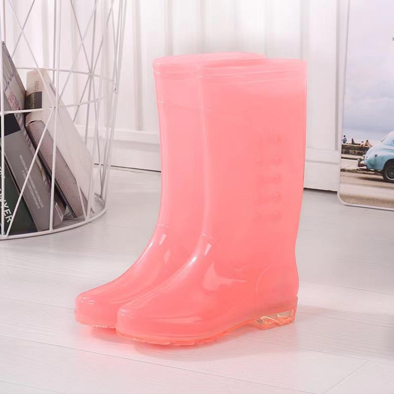 2025 Hot Fashion Women's Candy Color Work Rain Boots Waterproof, Non-slip, Wear Resistant Wellington Rain Boots Wholesale