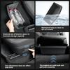For Tesla Model Y Accessories    2024 2025, TPE Front Seat Storage Box Organizer with Trash Can Function