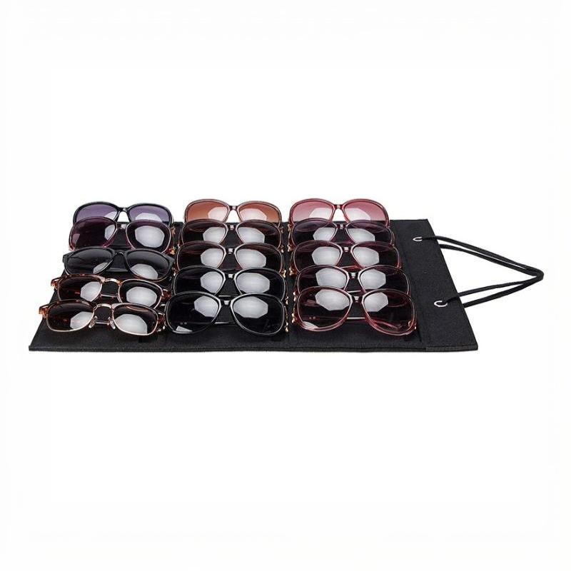 15 Fächer Brillen Organizer Aufbewahrung Wandbehang Tasche Multifunktional Faltbar Sonnenbrillen Brillen Behälter