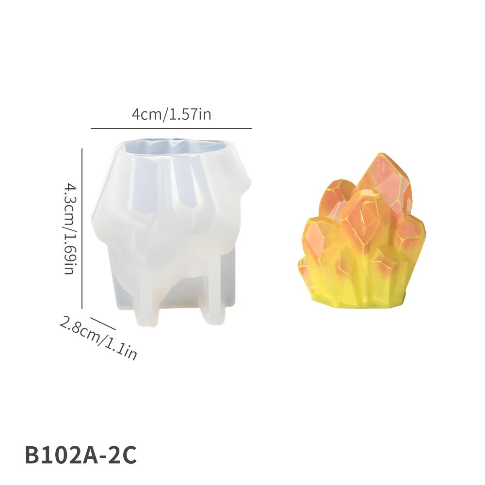 DM1285 DIY Mushroom Resin Silicone Mold Making 3D Gypsum Candle Holder Crystal Stone Molds for Home Concrete Ornaments
