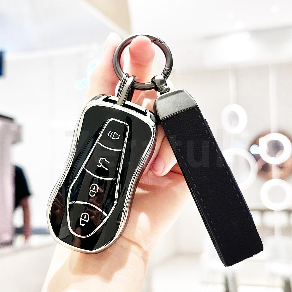 For Geely Tugella  Azkarra Xingyue Boyue Pro Atlas Pro Gili Tugella Tpu Car Remote Key Fob Cover Case Holder Accessories