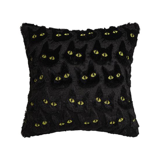 Decorative Pillow Case Ghost Pumpkin Cat Pattern Pillow Cover Removable Easy To Clean Washable Throw Pillow Case