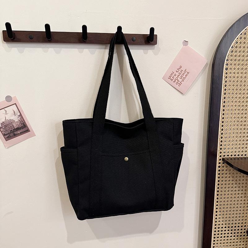 2025 Versatile Canvas Women's Shoulder Bag - Large Capacity Tote for College Students