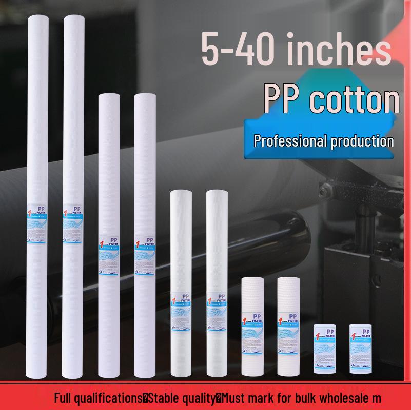 Universal Household Water Purifier PP Cotton Pre-Filter Cartridge Set: 5, 10, 20, 40 Inch Flat Mouth