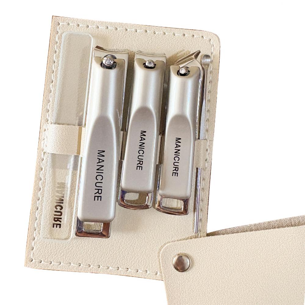 

1/5pcs Professional Manicure and Pedicure Kit Includes Nail Clipper Nail File and Ear Pick Portable Storage Case Tool