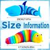 Cevioce Fidget Slug Toy 2-Piece Set (Random Color), Ideal For Stress Relief And Sensory Gaming, Promoting Focus And Calmness