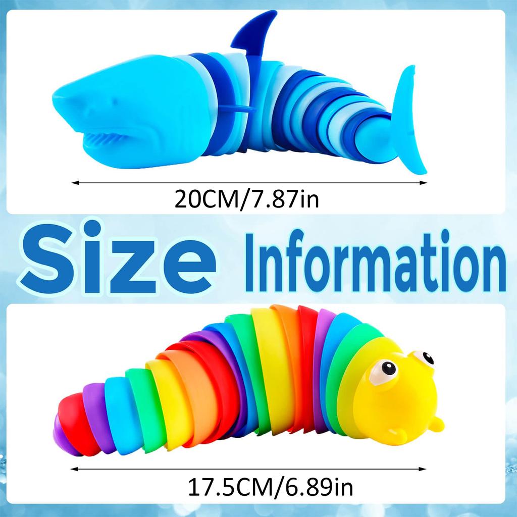 Cevioce Fidget Slug Toy 2-Piece Set (Random Color), Ideal For Stress Relief And Sensory Gaming, Promoting Focus And Calmness