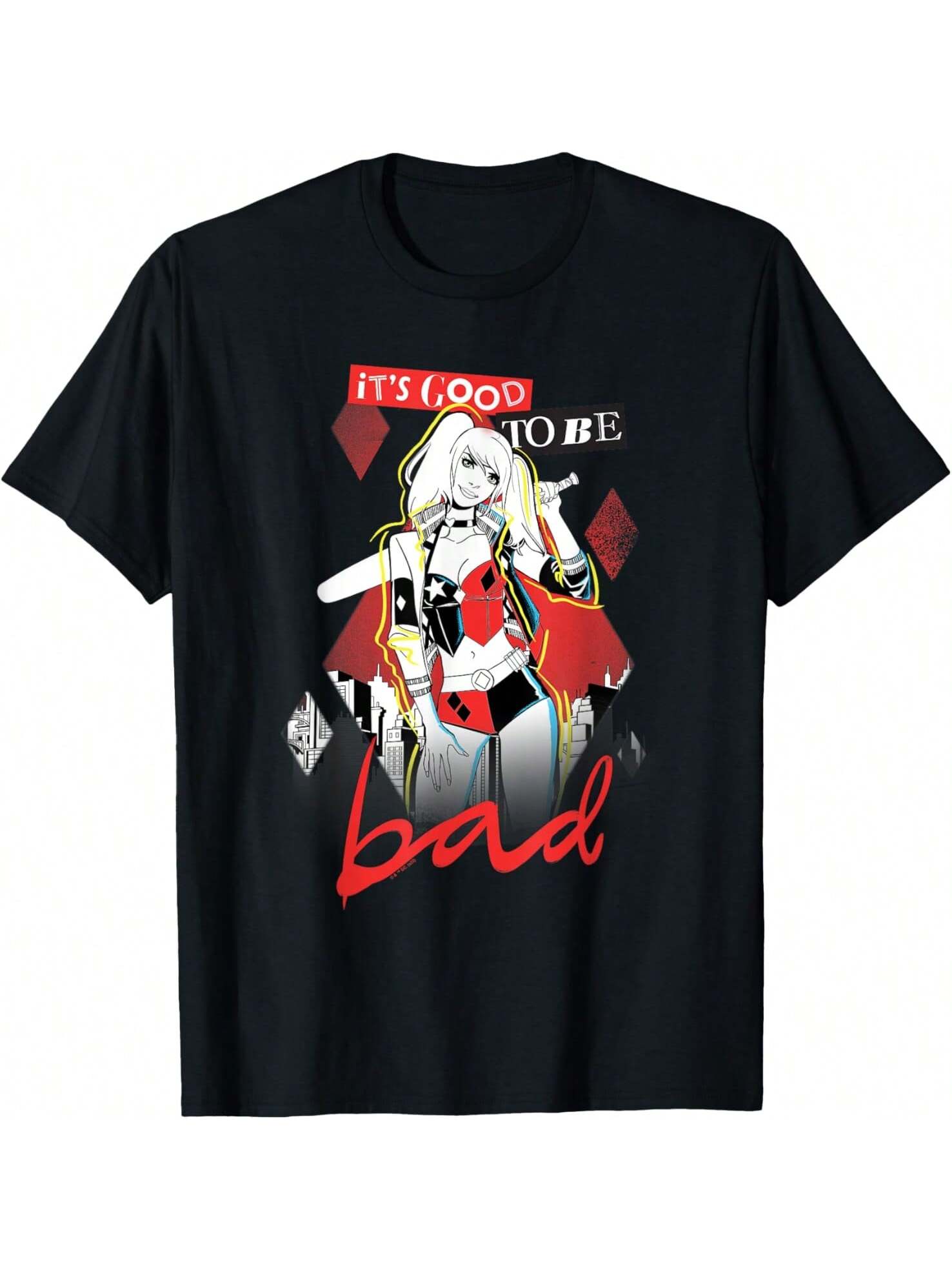 Harley Quinns Good To Be Bad Black T-Shirt.Jpg S разноцветный