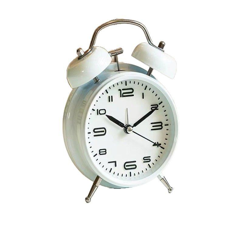 Extra Large Ringtone Alarm Clock for Students with Large Volume Metal Retro Simple Bedroom Silent Walk When Walking
