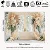2D Wedding Backdrop, Neutral Floral Arch with Beige Pampas and White Flowers