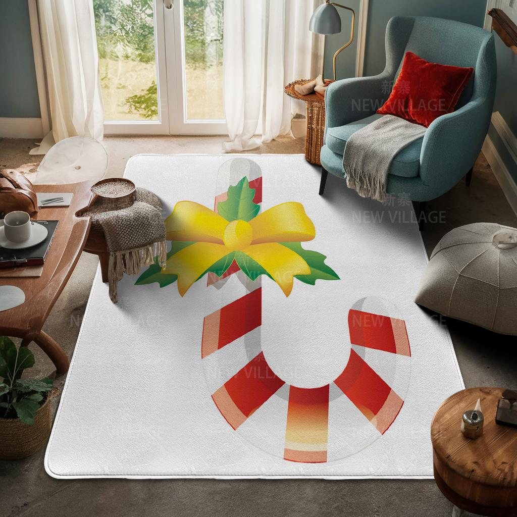 House Entrance Carpet Home Door Mat Living Room Bath Foot Bathroom Non-slip Water Absorption Rugs Bath Merry Christmas Winter