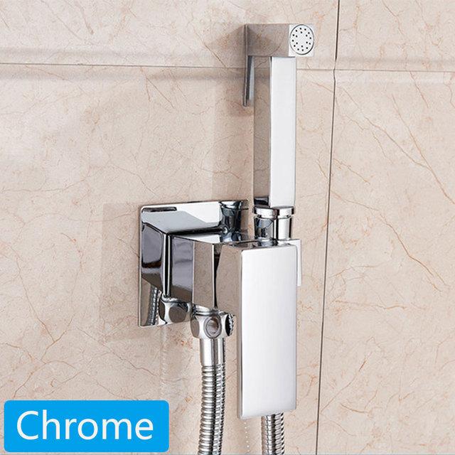 ALENARTWATER Bathroom Black Bidet Faucet Shower Tap Cold Hot Water Mixer Crane Sprayer Head Tap Toilet Faucets