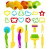 Clay Tool 25-Piece Set DIY Handcrafting Cookie Cutter Modeling Extruder Random Colors