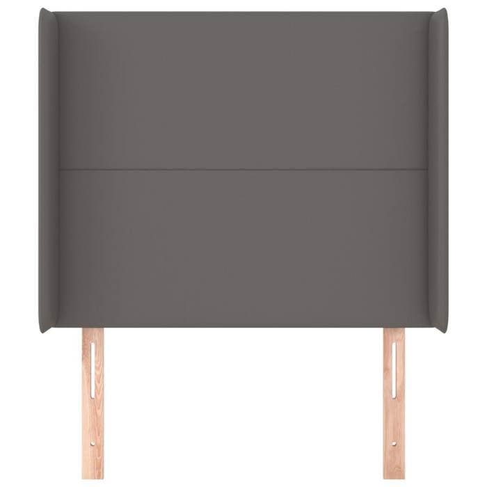 Tête de lit - MAISON EXCLUSIVE - Avec oreilles - Gris - Similicuir durable - Hauteur réglable
