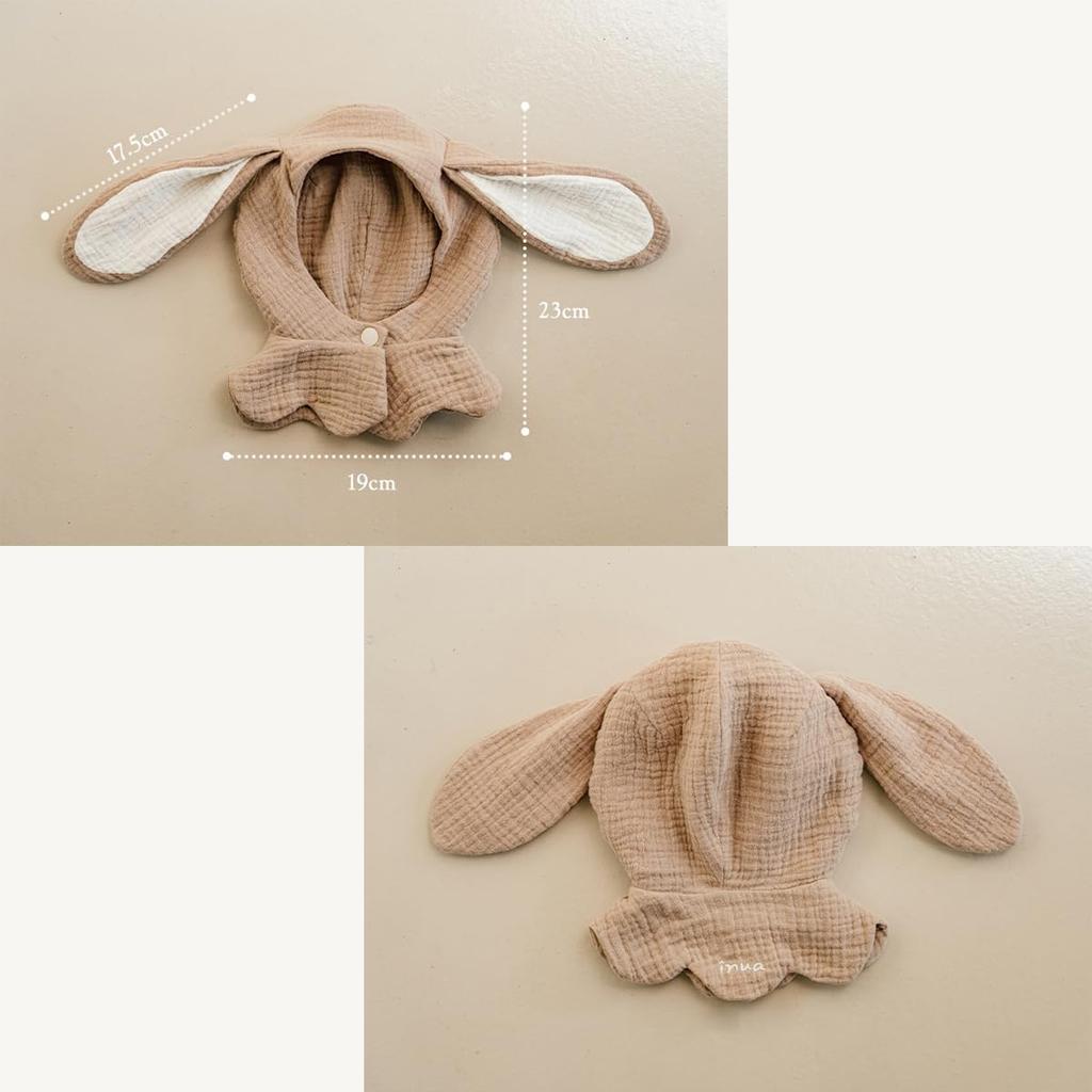 Inua Plush Bonnet Fluffy Dragon Animal First Soft to the Perfect for and Cute Gift for Baby Baby Baby Solo Sleeping Dreamland Hat/Rabbit Hat/Brown.