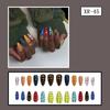 Almond Press On Nail Glossy Fake Nail Stick On Nail In 12 Sizes,24 Pcs French Nail Tips for DIY Nail Art Decorations