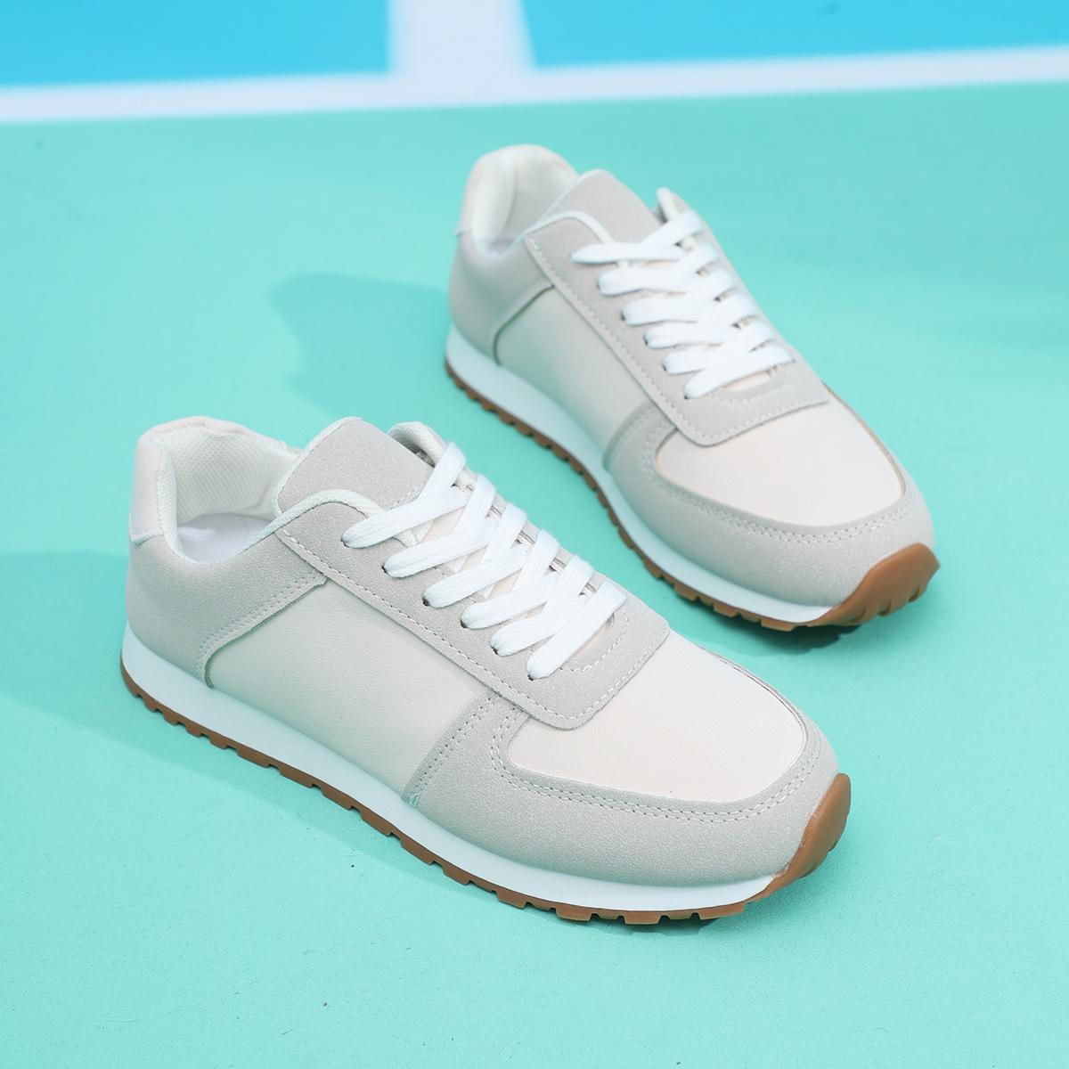 

Женская обувь Форрест Гамп весна новая фея стиль цветовая гамма круглый носок толстая подошва обувь на шнуровке повседневная спортивная обувь 43 бежевый