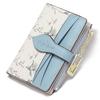 Floral Coin Compact Mini Wallet [LOUEBICA] Women's Bi-fold Wallet, Pattern, Leather, Purse, Anti-Skimming,